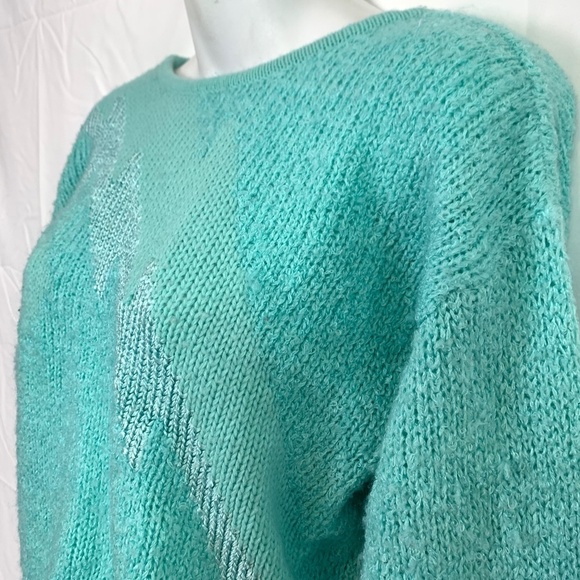 ANDREW ST JOHN Vintage V-Back Chunky Sweater sz M - Picture 10 of 16